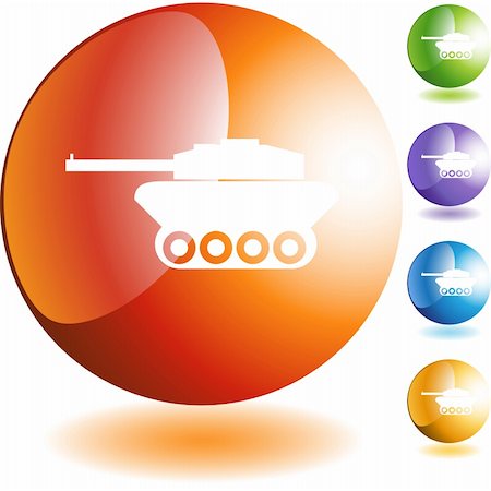 simsearch:400-04175441,k - Tank icon web button isolated on a background. Stock Photo - Budget Royalty-Free & Subscription, Code: 400-04175506