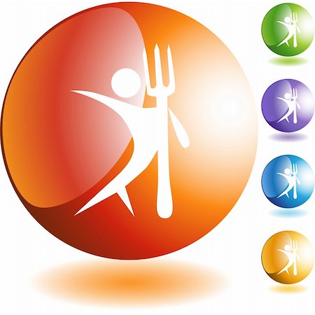 simsearch:400-04175470,k - Meal icon web button isolated on a background. Stock Photo - Budget Royalty-Free & Subscription, Code: 400-04175513