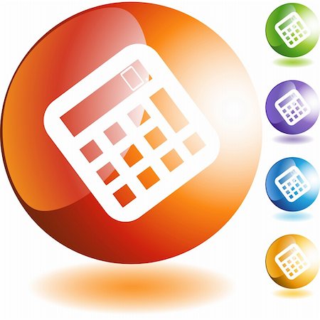 simsearch:400-05181303,k - Calculator web button isolated on a background Stock Photo - Budget Royalty-Free & Subscription, Code: 400-04175542