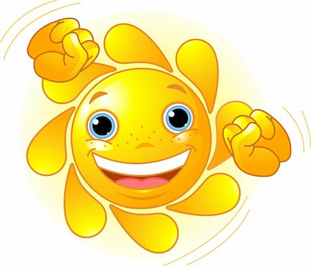 simsearch:400-04112163,k - Cute and shiny Sun dancing in the sky Stock Photo - Budget Royalty-Free & Subscription, Code: 400-04175569