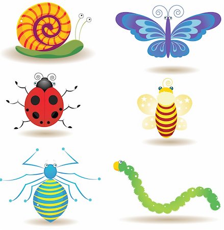 Three different insects pattern design. Stock Photo - Budget Royalty-Free & Subscription, Code: 400-04175606