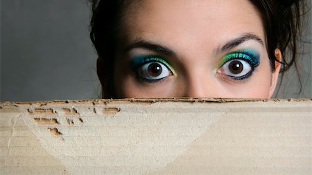 peeping fashion - Close detail of a models eyes Stock Photo - Budget Royalty-Free & Subscription, Code: 400-04175919