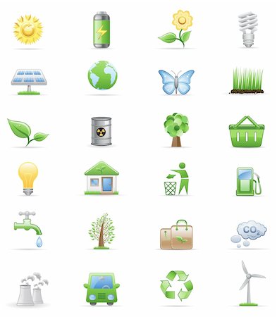Environment icon set Stock Photo - Budget Royalty-Free & Subscription, Code: 400-04176556