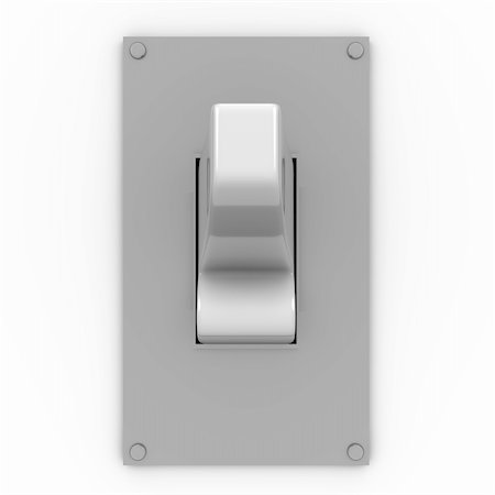 3D illustration of a light switch in frontal view Stock Photo - Budget Royalty-Free & Subscription, Code: 400-04176650