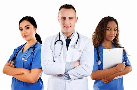 Stock image of medical team over white background Stock Photo - Budget Royalty-Free & Subscription, Code: 400-04176774