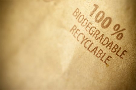 simsearch:400-04176789,k - words biodegradable and recyclable written on a brown recycled paper with copyspace Stock Photo - Budget Royalty-Free & Subscription, Code: 400-04176791