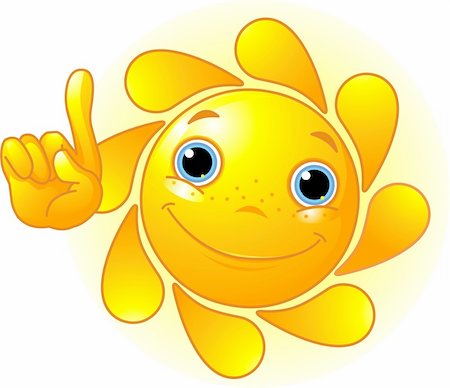 simsearch:400-04112163,k - Cute and shiny Sun points a finger at up Stock Photo - Budget Royalty-Free & Subscription, Code: 400-04177087