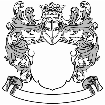 royal king symbol - Coat of Arms Vector Illustration.  Colors are easily editable. Stock Photo - Budget Royalty-Free & Subscription, Code: 400-04177109