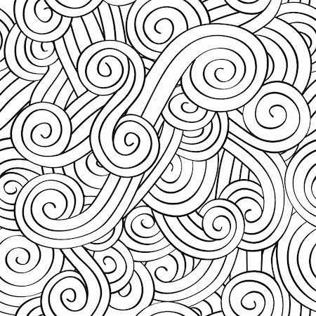 sketchy - A hand-drawn seamless spiral pattern Stock Photo - Budget Royalty-Free & Subscription, Code: 400-04177161