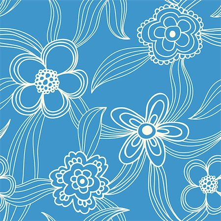 simsearch:400-08158857,k - Floral seamless pattern with hand-drawn elements. Photographie de stock - Aubaine LD & Abonnement, Code: 400-04177210