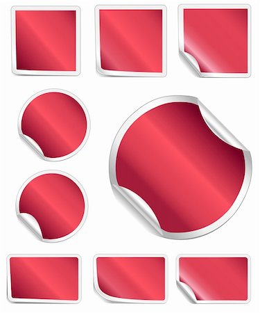 simsearch:400-06069401,k - Blank, realistic vector stickers with peeling corners.  Each element can be edited easily. Photographie de stock - Aubaine LD & Abonnement, Code: 400-04177224