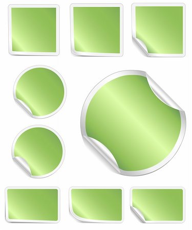 simsearch:400-06069401,k - Blank, realistic vector stickers with peeling corners.  Each element can be edited easily. Photographie de stock - Aubaine LD & Abonnement, Code: 400-04177225