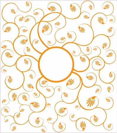 simsearch:400-05234537,k - drawing of flower pattern in a white background Fotografie stock - Microstock e Abbonamento, Codice: 400-04177252