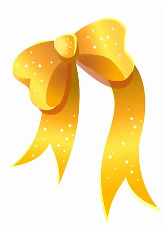 simsearch:400-05326104,k - golden christmas bow with white point isolated Stock Photo - Budget Royalty-Free & Subscription, Code: 400-04177322