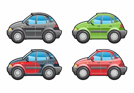 simsearch:400-04121043,k - A Vector .eps 8 illustration of cars. (Simple gradients only - no gradient mesh.) Foto de stock - Super Valor sin royalties y Suscripción, Código: 400-04177425