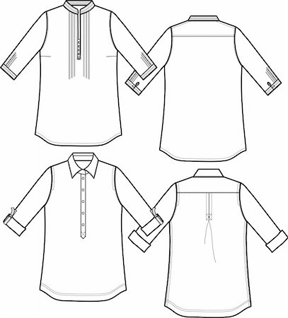 dress production sketch - lady fashion shirts Stock Photo - Budget Royalty-Free & Subscription, Code: 400-04177562
