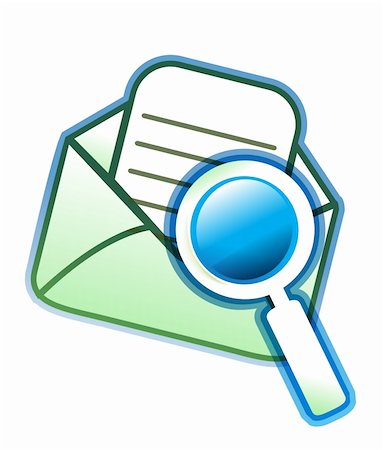 envelope  email and magnifying glass Stock Photo - Budget Royalty-Free & Subscription, Code: 400-04177623