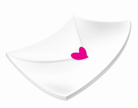 simsearch:400-04179114,k - white  Envelope with red heart isolate on the white background Fotografie stock - Microstock e Abbonamento, Codice: 400-04177648
