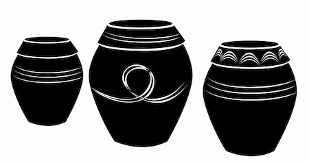drawing of pottery in a white background Stock Photo - Budget Royalty-Free & Subscription, Code: 400-04177992