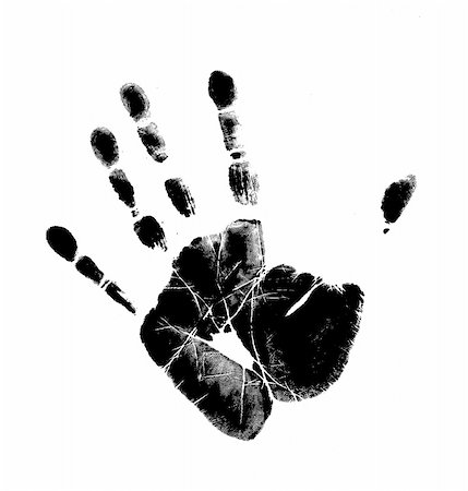 Printout of human hand with unique detail Stock Photo - Budget Royalty-Free & Subscription, Code: 400-04178019