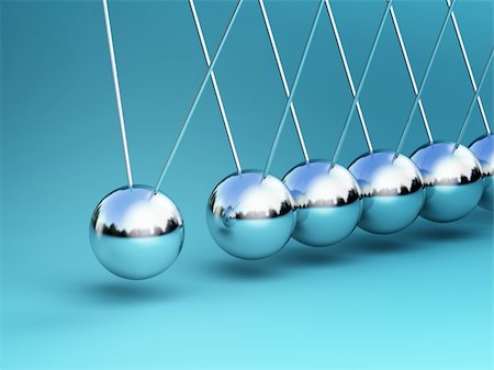 pendulum - newton cradle 3d ballancing balls fine background Stock Photo - Budget Royalty-Free & Subscription, Code: 400-04178381