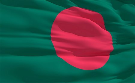 simsearch:841-02947142,k - Fluttering flag of Bangladesh on the wind Stock Photo - Budget Royalty-Free & Subscription, Code: 400-04178865