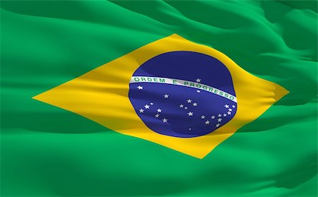 simsearch:400-04186091,k - Fluttering flag of Brazil on the wind Stock Photo - Budget Royalty-Free & Subscription, Code: 400-04178868