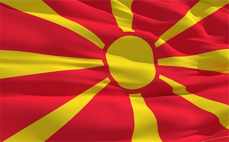 simsearch:400-07407172,k - Fluttering flag of Macedonia on the wind Photographie de stock - Aubaine LD & Abonnement, Code: 400-04178900