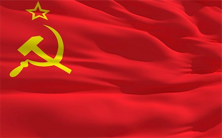 simsearch:400-07407172,k - Fluttering flag of Soviet Union on the wind Photographie de stock - Aubaine LD & Abonnement, Code: 400-04178946