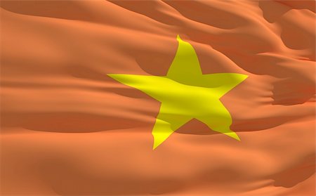 Fluttering flag of Vietnam on the wind Photographie de stock - Aubaine LD & Abonnement, Code: 400-04178947