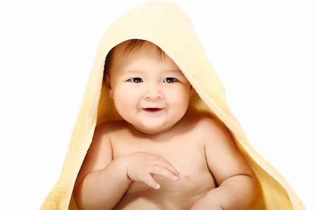 simsearch:400-04787509,k - Adorable happy baby. Isolated on white background. Photographie de stock - Aubaine LD & Abonnement, Code: 400-04179068