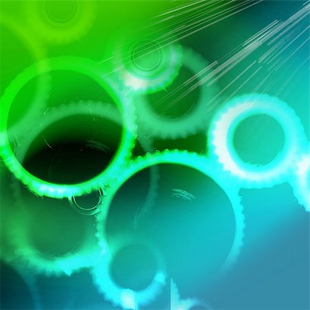 Closeup of gear pattern on green and blue background Stock Photo - Budget Royalty-Free & Subscription, Code: 400-04179135