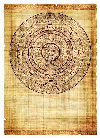 simsearch:400-04326809,k - Maya calendar on ancient parchment Foto de stock - Super Valor sin royalties y Suscripción, Código: 400-04179420