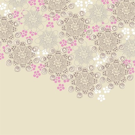 simsearch:400-04852340,k - Brown and pink floral design vector illustration Photographie de stock - Aubaine LD & Abonnement, Code: 400-04179527