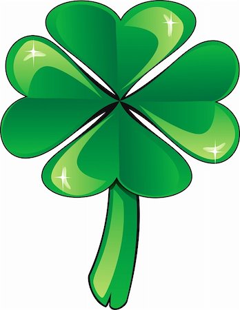 st patrick - Vector Illustration four leaf clover shamrock. St. Patrick's Day. Foto de stock - Super Valor sin royalties y Suscripción, Código: 400-04170445