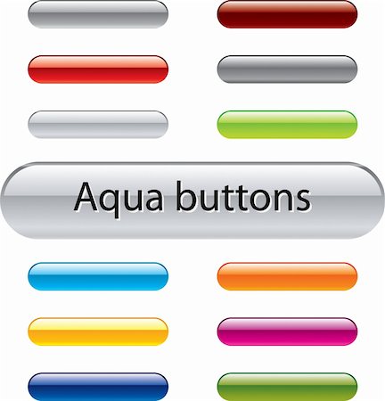 simsearch:400-04177289,k - Aqua vector buttons for web design Stock Photo - Budget Royalty-Free & Subscription, Code: 400-04170863