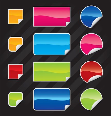 simsearch:400-04805525,k - Set of colorful vector elements for web design. Foto de stock - Super Valor sin royalties y Suscripción, Código: 400-04170872