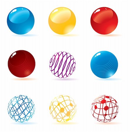 simsearch:400-07293164,k - Cool vector spheres for your artwork. Foto de stock - Super Valor sin royalties y Suscripción, Código: 400-04170887