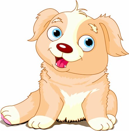 fat dog - Vector illustration of fat, happy and funny cartoon puppy. Stock Photo - Budget Royalty-Free & Subscription, Code: 400-04171127