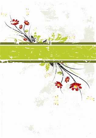 simsearch:400-04605985,k - Abstract grunge painted background with flowers vector illustration Foto de stock - Royalty-Free Super Valor e Assinatura, Número: 400-04171342