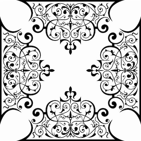 simsearch:400-05746473,k - Ancient decorative ornament vector illustration isolated on white Foto de stock - Super Valor sin royalties y Suscripción, Código: 400-04171354