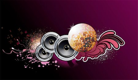 simsearch:400-05904692,k - Vector illustration of grunge abstract party Background with music design elements Stock Photo - Budget Royalty-Free & Subscription, Code: 400-04171892