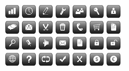website icons set Stock Photo - Budget Royalty-Free & Subscription, Code: 400-04171950