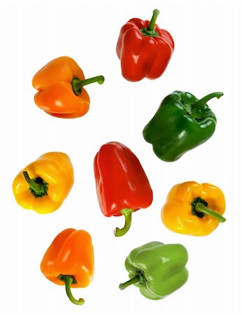 green, yellow, oparnge and red bell peppers Stock Photo - Budget Royalty-Free & Subscription, Code: 400-04172021