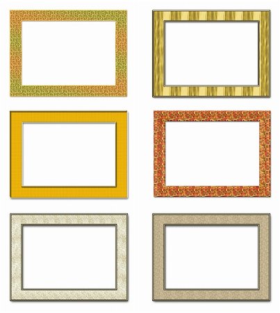 simsearch:400-05060597,k - Collection vertical metal photo frameworks. Isolated on a white background Stock Photo - Budget Royalty-Free & Subscription, Code: 400-04173271