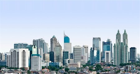 skyline jakarta - Jakarta City Panoramic in high detail Stock Photo - Budget Royalty-Free & Subscription, Code: 400-04173314