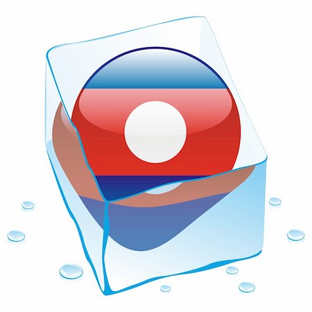 fully editable vector illustration of laos button flag frozen in ice cube Stock Photo - Budget Royalty-Free & Subscription, Code: 400-04173490