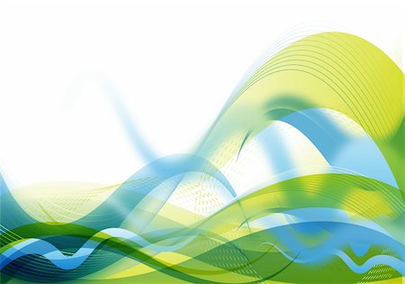 futuristic abstract background with blue and green colors Stockbilder - Microstock & Abonnement, Bildnummer: 400-04173756