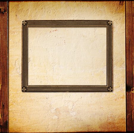 simsearch:400-04622199,k - Grunge background - vintage photoframe on stucco wall Photographie de stock - Aubaine LD & Abonnement, Code: 400-04173830