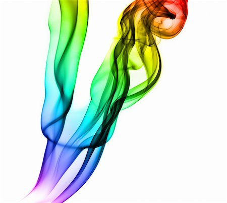 smoke isolated - multicolored smoke formation isolated on white background Stock Photo - Budget Royalty-Free & Subscription, Code: 400-04173959